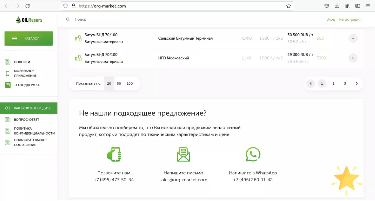 Кейс Oil Resource Market