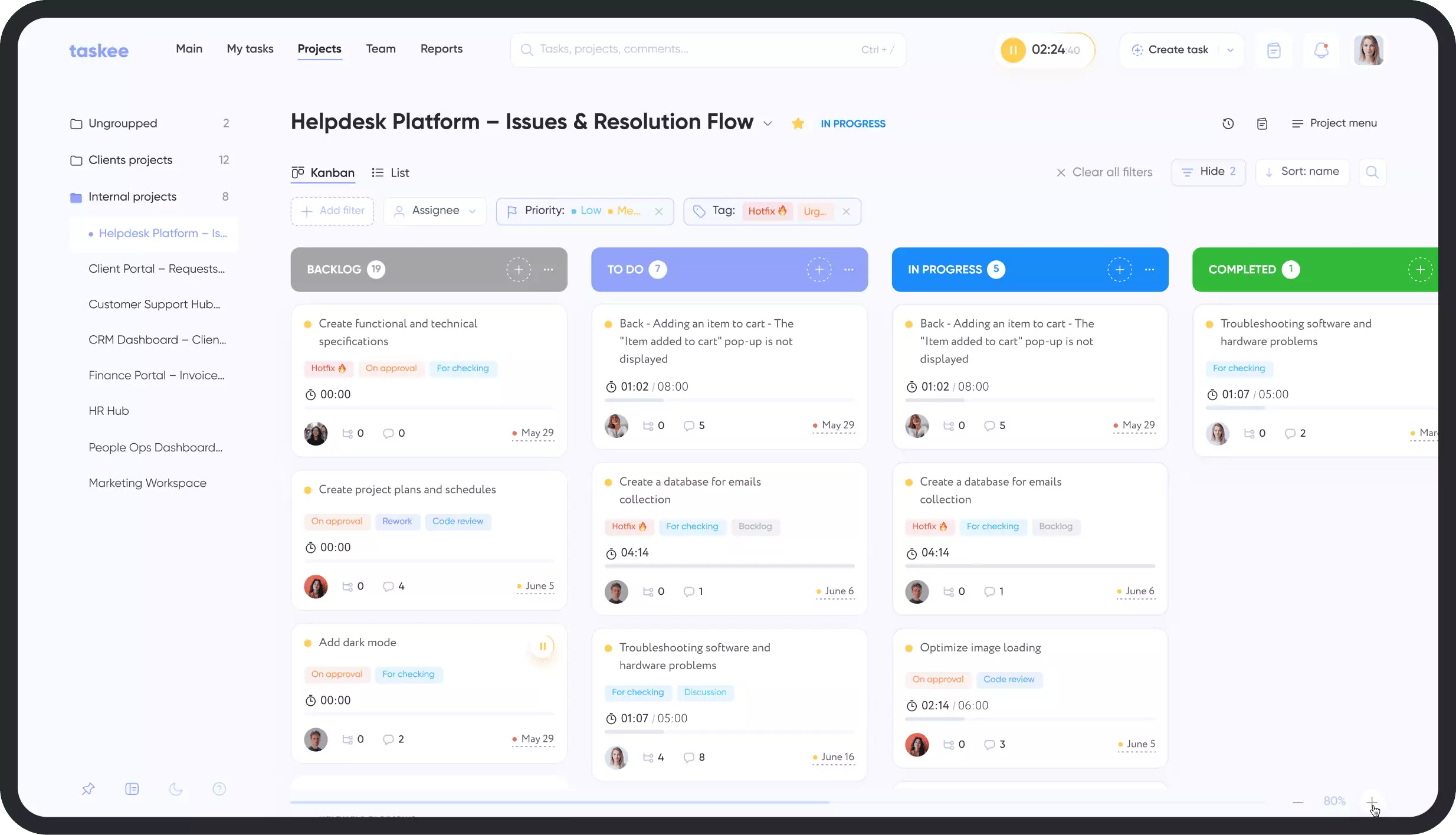screenshot of page