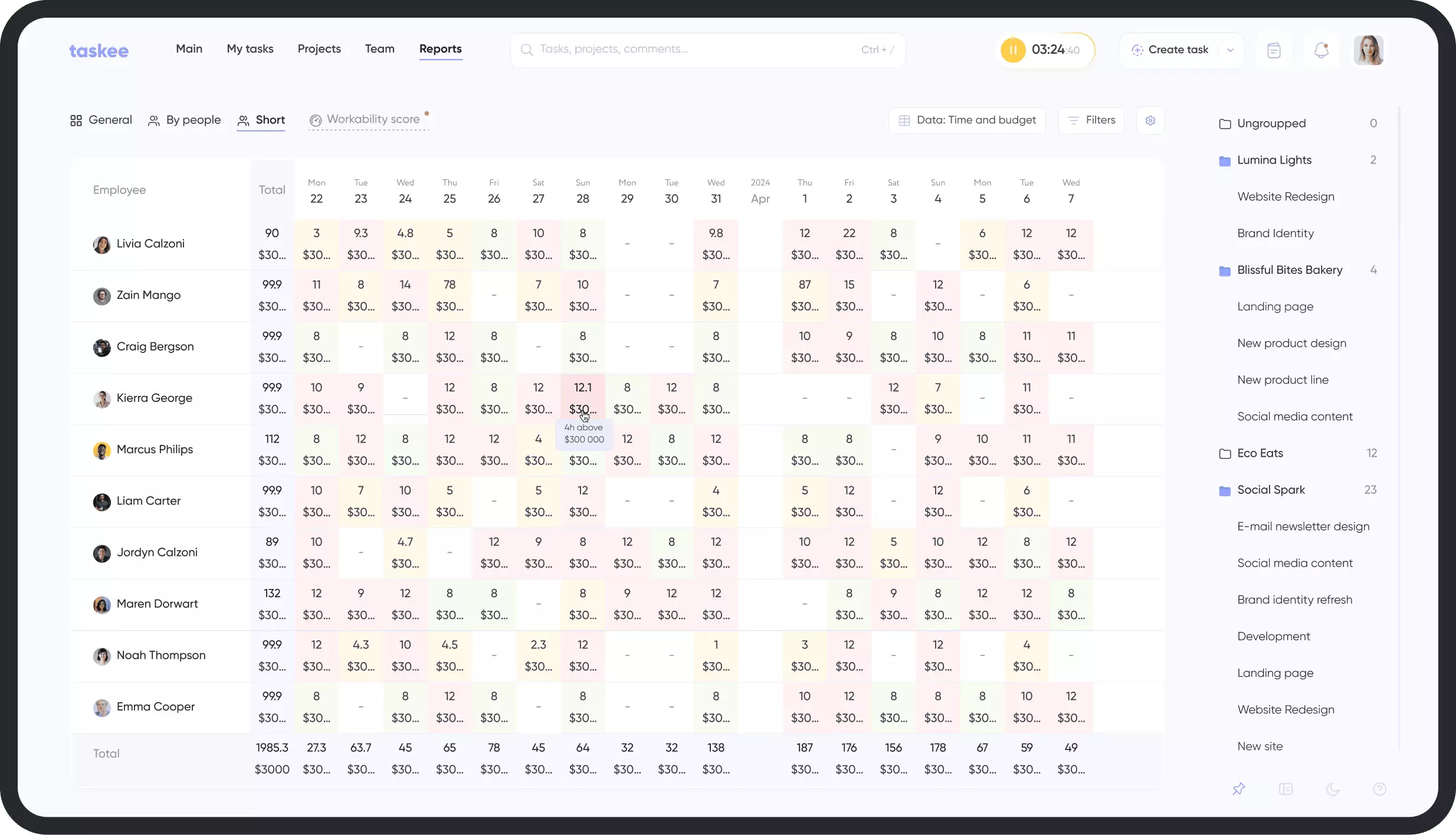 screenshot of page