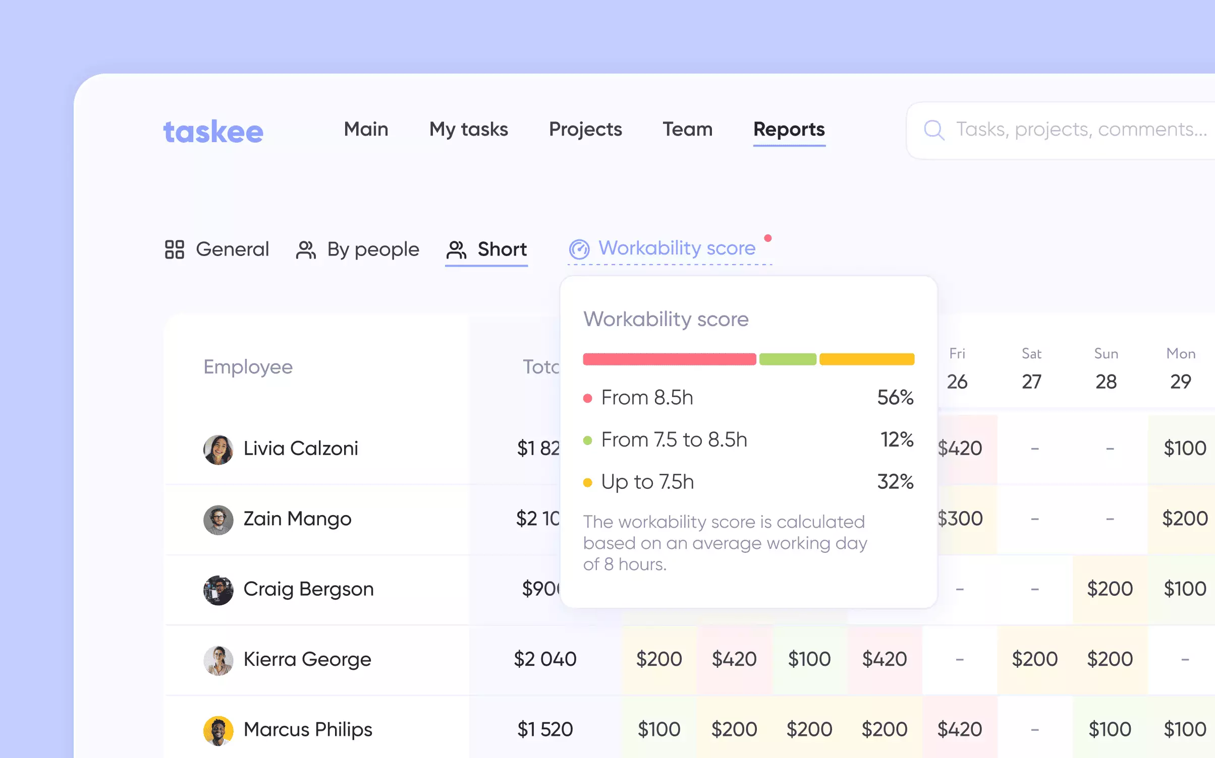 screenshot of page