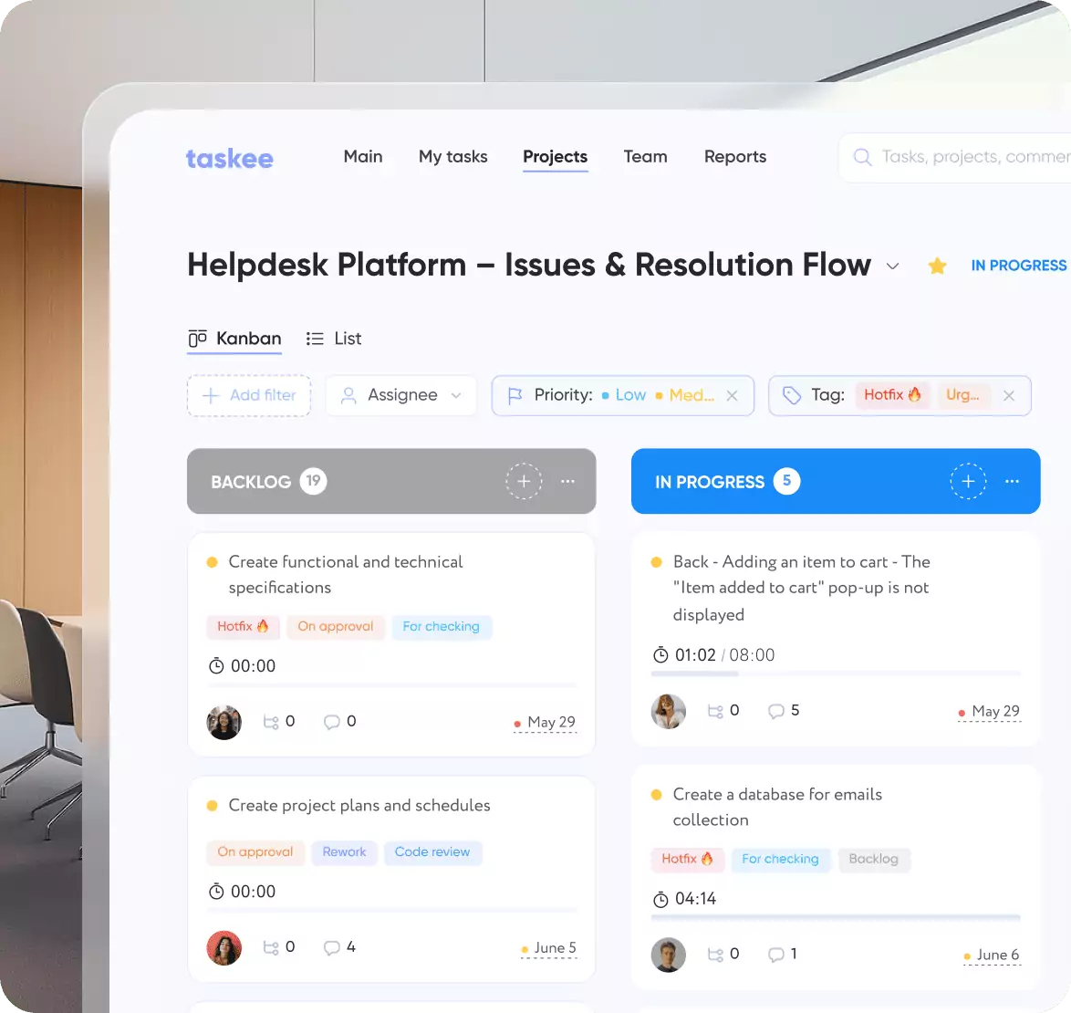 Taskee — трекер задач для управления проектами